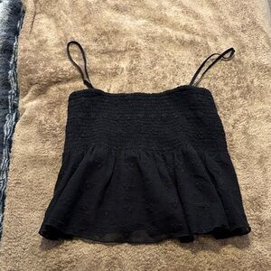American Eagle Outfitters Black Textured Camisole